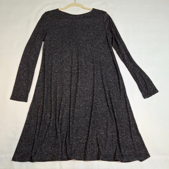 Cozy A-Line Swing Dress Size Large Grey Round Neck Long Sleeve - Picture 1 of 10